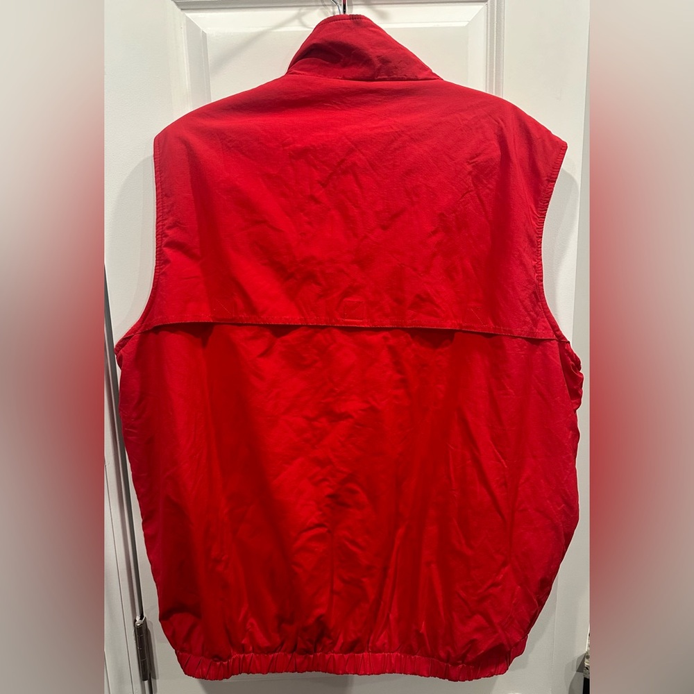 NWT Vintage Men’s NFL Canon Official Camera Red Full Zip Fleece Vest- Size XL - Picture 7 of 12